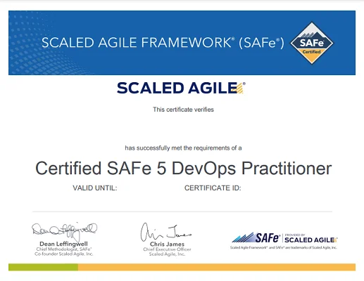 SAFe-DevOps-Certificate